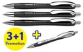 Schneider 132584 3 + 1 GRATIS: Schneider Kugelschreiber Slider Rave XB schwarz S