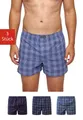 SNOCKS Weiter Boxer American Boxershorts Woven (3-St) aus 100% Bio-Baumwolle, bequeme weite Passform