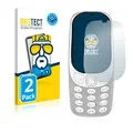 BROTECT 2 Stück Full-Cover Schutzfolie für Nokia 3310 (2017) Full-Screen Displayschutz-Folie [3D Curved, Anti-Fingerprint, Kristall-Klar]