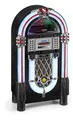 Karcher JB 6608D Jukebox (mit Plattenspieler - CD-Player und Bluetooth Audio Streaming, UKW und DAB+ Radio mit Senderspeicher, MP3-Wiedergabe via USB oder SD-Karte, Lightshow) schwarz