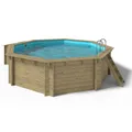 OKU Holzpool EMOTION-FUN rund 5,1 m x 1,2 m 800410 Pool Folie blau komplett