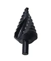 Mengshen HSS Stufenbohrer Set 10-45mm Spiralflöte, Dreikantschaft Schnellarbeitsstahl Große Bit Nitrid Pagode Stufenbohrer für Kohlenstoffstahl, Eisenblech, Dämmplatten, PVC Platten, Bretter, Schwarz