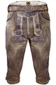 Edelnice Trachtenmode Bayerische Traditionelle Kniebund Lederhose Valentin inkl. Gürtel Gr. 44-68 (66)