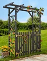 promadino Rosenbogen Pergola Ben Set, BxTxH: 200x65x208 cm, mit Türen, anthrazit