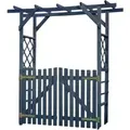 Promadino Pergola-Set Ben m. Türen 208 cm x 200 cm x 51 cm Anthrazit FSC®