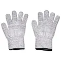 Lurch 70098 Schnittschutzhandschuhe Größe L zum sicheren Schneiden von Lebensmitteln, Grau