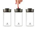 Vakuum Vorratsdosen Glas 3er Set 1950ml Vorratsgläser Vakuumdeckel luftdicht