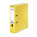 Original Falken Recycolor Umwelt-Ordner Öko. Made in Germany. Farbiger Papierbezug außen 8 cm breit DIN A4 gelb Ringordner Aktenordner Briefordner Büroordner Pappordner CO2-Neutral Blauer Engel