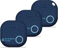 musegear Schlüsselfinder mit Bluetooth App aus Deutschland I Maximaler Datenschutz I dunkelblau 3er Pack I Für iOS & Android I Schlüssel Finden