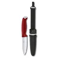 Victorinox Taschenmesser Venture, 5 Funktionen, Swiss Made, Feststehendes Outdoor Messer Inkl. 10,5 cm Klinge und Sechskantloch, Full Tang, Rot