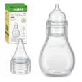 haakaa Silikon Nasensauger Baby| Sicherer Nasenreiniger| Easy-Squeeze Nose Bulb Syringe, Baby Nose unblocker, 0m+ Neugeborenes,Kleinkind（1 Ersatzkopf）-Transparent