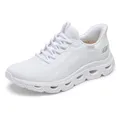 Skechers Damen Glide Step Arc Waves Slip-ins Sneaker, Weiss/opulenter Garten, 38 EU