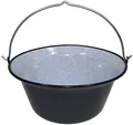 Ungarischer Gulaschkessel aus bruchsicherem Emaille Outdoor Camping Lagertopf Verschiedene Größen (10 Liter)