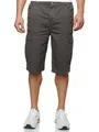 Indicode Herren INNadim Stretch Shorts aus Baumwolle | Cargoshorts Herrenshorts für Männer Raven, M