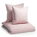 Bettwäsche 200 x 200 cm 2x Kissenbezug 80 x 80 cm Set Super Mikrofaser Rosa
