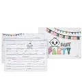 TOBJA Spiel Baby Geburt Ratespiel 25 Karten mit Box, Ratespiel-Karten, Für Baby-Shower Party Schwangerschaft, Orakel weiß