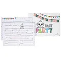 Babyparty Spiele Babyshower deutsch - Ratespiel-Karten zum ausfüllen | Für Baby-Shower Party oder während der Schwangerschaft | Orakel Wunschkarten Set für Mädchen und Junge (A6 Baby)