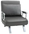 HOMCOM 3-in-1 Schlafsofa mit Armlehne Schlafsessel Klappbett Chaiselongue