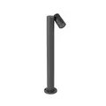 Prios Pollerleuchte Tulimar, dimmbar, Leuchtmittel nicht inklusive, Modern, Aluminium, Glas, dunkelgrau, 1 flammig, GU10, Wegeleuchte schwarz