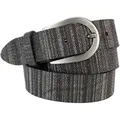 Ledergürtel BERND GÖTZ, Damen, Gr. 80, schwarz, Rindsleder, gestreift, casual,modisch, Gürtel, mit reflektierendem Streifendesign