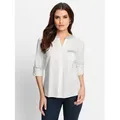 Witt Klassische Bluse Baumwollbluse beige 46