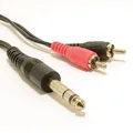 kenable 6,35 mm Stereo Klinkenstecker Stecker Zum AUX Chinch Cinch Stecker OFC Audio Kabel 0,5 m [0.5 Meter/0,5m]