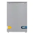 Cecotec Mini-Kühlschrank 107 L Bolero CoolMarket TT 107 Inox, Energieklasse E, Energiesparend, Reversible Tür, Niedriger Geräuschpegel, Crisper-Box, Gefrierfach