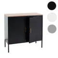 Mendler Kommode HWC-L84, Sideboard Schrank Anrichte, 2 Türen Metall 90x90x40cm, Melamin beschichtet ~ Varian 101926