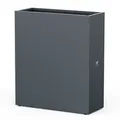 Herstera Metall Pflanzkübel, Blumenkasten, Hochbeet, schmal,anthrazit,100 x 40 x 115 cm (L x B x H)