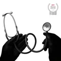 Flachkopf Stethoskop, Med-Comfort, schwarz, 1 Stück - Hochwertiges Stethoskop für Ärzte und Krankenschwestern