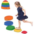 AIYAPLAY Balanciersteine für Kinder 5 Stück Rutschfeste Sensorisches Spielzeug Trittsteine für Kinder 2-8 Jahren für Gleichgewicht, Motorik & Fantasie, Drinnen und Draußen