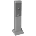 Steckdosensäule Energiesäule IP44 Aluminium 2 Steckdosen  REV