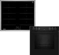 NEFF EDX4IB0 Herd-Set, Bestehend aus E1CCD2AK4 Herd, 60 x 60 cm, EasyClean Reinigung, CircoTherm, LED-Display & M66SBX1L0 Induktionskochfeld, Flex Induction, Powerstufe, Edelstahlrahmen