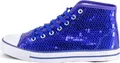 Kopie von Pailletten Schuhe blau Glitzer Sneaker Damen Herren Größe 37 #1