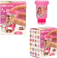 Depesche 13348 TOPModel Sticker Stamper - Sticker Set zum Stempeln von Model Aufklebern, inkl. Stempel und 160 Sticker
