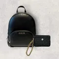 Michael Kors Tasche Rucksack Geldbörse Portmonee Jet Set Jaycee Schwarz Gold NEU