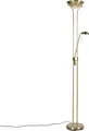 Stehleuchte Gold mit Leseleuchte inkl  LED und Dimmer Diva 2