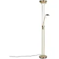 Stehleuchte Gold Mit Leseleuchte Inkl. Led Und Dimmer - Diva 2