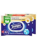 Tempo Toilettenpapier feucht Sanft und Pflegend Duo-Pack, 84 Tücher