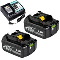 2X 8.0Ah &12Ah 18V Akku Für Makita BL1850 BL1830 BL1860B Led Anzeige/Ladegerät