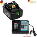 für Original Ersatzakku 18V Makita Akku BL1850B BL1860B LXT400 5AH 6AH Ladegerät