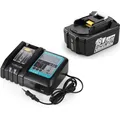 für Makita 18V Ersatzakku 6,0Ah BL1850B BL1860B BL1830B LXT Ladegerät-Adapter DE