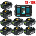 18V für Makita 5Ah 6Ah Ersatzakku BL1850B BL1860 1830 LED-Anzeige Ladegerät