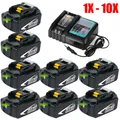 18V für Makita 5Ah 6Ah Ersatzakku BL1850B BL1860 1830 LED-Anzeige Ladegerät