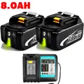 6X original 18V/12,0Ah für Makita Akku BL1860B 6,0Ah BL1850 BL1830 /Ladegerät