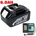 2x 18V 9000mAH Akku Für Makita BL1850 BL1830 LXT BL1860B Led Anzeige/Ladegerät