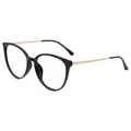 Firmoo Anti Blaulicht Brille Damen Herren Übergroß Game Computer Blaulicht Nerd Brille ohne Sehstärke(Schwarz)