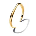 PANDORA Essence Organisch Geformter Offener Armreif aus Sterling Silber mit vergoldeter Metalllegierung, Größe: 16cm, 563310C00-1
