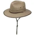 Stetson Filzhut mit Kinnband und extrabreiter Krempe braun 61/XL
