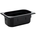 APS 82073 GN 1/4 Behälter, Gastronormbehälter aus Polycarbonat, Abmessungen 265 x 162 mm/Höhe 100 mm/Volumen 2,5 Liter, schwarz